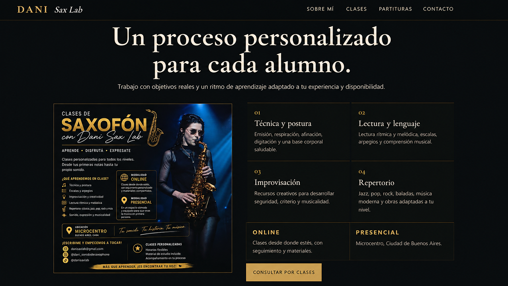 Clases de saxofón